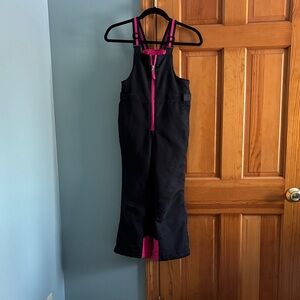 Black and Pink Snow pants 6-6x